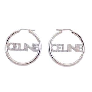 Beautiful Celine Silver Hoop Earrings(Great Shape)